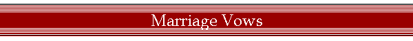 Marriage Vows