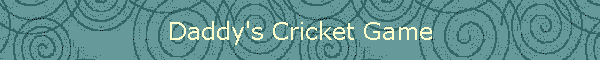 Daddy's Cricket Game
