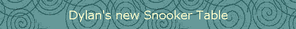 Dylan's new Snooker Table